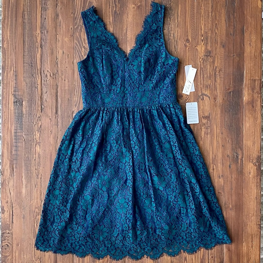NWT Eliza J Sweetheart Neck Fit&Flare Lace Dress